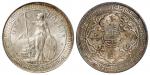 1929年（B）香港贸易银元“站人”壹圆银币一枚，一面银光亮白，一面包浆带彩，PCGS MS64