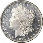 1878 Morgan Silver Dollar. 8 Tailfeathers. MS-64+ DMPL (PCGS). CAC.