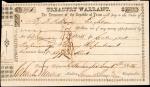 (Austin), Texas. Republic of Texas Treasury Warrant. January 1, 1843. $18. Choice Very Fine.