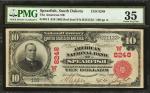 Spearfish, South Dakota. $10 1902 Red Seal. Fr. 614. The American NB. Charter #8248. PMG Choice Very