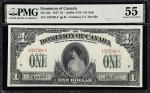 CANADA. Dominion of Canada. 1 Dollar, 1917. DC-23a. PMG About Uncirculated 55.
