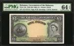 BAHAMAS. Government of the Bahamas. 1 Pound, 1936 ND (1963). P-15d. PMG Choice Uncirculated 64 EPQ.