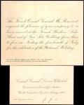 Invitation of the French Consul General of the Worlds Columbian Exposition, Mr. Edmond Bruweart, to 