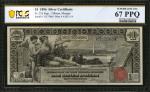 Fr. 224. 1896 $1 Silver Certificate. PCGS Banknote Superb Gem Uncirculated 67 PPQ.