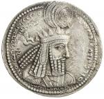 SASANIAN KINGDOM: Varahran  (Vahram) I, 273-276, AR drachm  (4.12g), G-41, kings bust, wearing radia