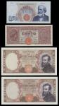 Banca dItalia,  10 000 Lire (2), 1000 Lire, 100 Lire, 10 000 brown, purple, orange and red-brown wit