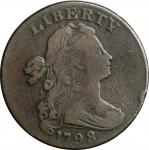 1798 Draped Bust Cent. S-175. Rarity-3. Style II Hair. Fine-12.