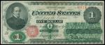 美国1862年一美元，PMG55，世界纸币