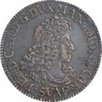 1706年义大利1斯库多。ITALY. Mantua. Scudo, 1706. Ferdinando Carlo. PCGS Genuine--Planchet Flaw, VF Details.