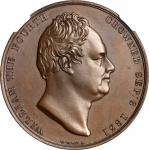 GREAT BRITAIN. Bronze Coronation Medal, 1831. William IV With Adelaide. NGC MS-66 Brown.