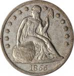 1855 Liberty Seated Silver Dollar. OC-1. Rarity-3+. EF-45 (PCGS).