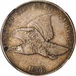 1858 Flying Eagle Cent. Large Letters. EF-45 (NGC).