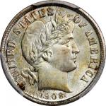 1908 Barber Dime. MS-67 (PCGS). CAC.