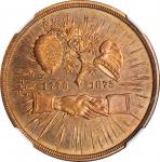 1875 Mecklenberg Centennial. Copper. 30 mm. Julian CM-28, Swoger-2. MS-66 RB (NGC).
