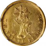 MEXICO. 20 Pesos, 1879-Mo M. Mexico City Mint. NGC AU-58.