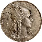 FRANCE. Shooting Competition Silver Award Medal, 1908. Paris Mint. PCGS SPECIMEN-62.