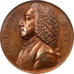 (1766) (i.e. 1863) William Pitt Medal. Betts-516. Bronze. MS-63 RB (PCGS).