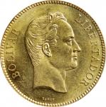 VENEZUELA. 100 Bolivares, 1889. Caracas Mint. PCGS MS-62.