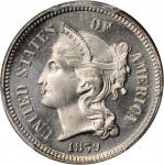 1879 Nickel Three-Cent Piece. Proof-65 Cameo (PCGS).