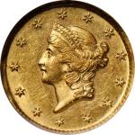 1854-D Gold Dollar. Winter 6-H, the only known dies. MS-61 (NGC).