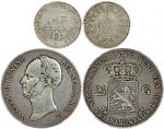 一组二枚德国(1862A)及荷兰银币(1846), 分别评PCGS XF Detail 及VF30