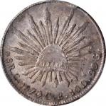 MEXICO. 8 Reales, 1870-C CE. Culiacan Mint. PCGS Genuine--Environmental Damage, AU Details Gold Shie