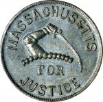 Undated (ca. 1859) Massachusetts for Justice Political Medal. DeWitt-SL 1859-2. White Metal. MS-64 (