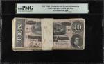 Pack of (100) T-68. Confederate Currency. 1864 $10. PMG Encapsulated.