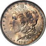 1882-O/S Morgan Silver Dollar. VAM-4. Top 100 Variety. O/S Recessed. MS-64 (NGC).