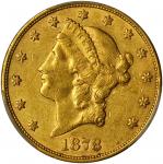 美国1878-S年20美元金币。