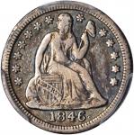 1846 Liberty Seated Dime. Fortin-101. Rarity-4. VF-25 (PCGS).