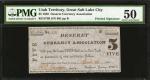 Great Salt Lake City, Utah Territory. Deseret Currency Association. 1858. $5. PMG About Uncirculated