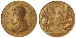 1869年罗马第一次梵蒂冈大公会议纪念章样章一枚，正面为罗马教宗庇护九世像，背面为会议场景，较为少见，PCGS SP62金盾