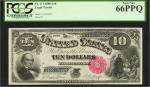 Fr. 111. 1880 $10  Legal Tender Note. PCGS Currency Gem New 66 PPQ.