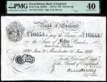 Bank of England, Ernest Musgrave Harvey, £50, London, 30 June 1920, serial number 32X 10353, black a