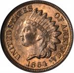 1864 Indian Cent. Bronze. MS-65 RB (NGC).