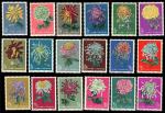 1960年特44菊花新票1套，正面颜色鲜豔，齿孔完整，原胶，背胶白润，胶色一致，上中品
