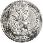 SASANIAN KINGDOM: Shahpur  (Sabuhr) I, 241-272, AR drachm  (4.37g), G-23, kings bust, wearing tiara 