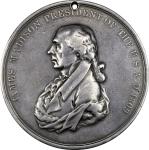 1809 James Madison Indian Peace Medal. Silver. First Size. Julian IP-5, Prucha-40. Very Fine.