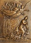WORLD WAR I MEDALS. France - Germany. "What is That? It is the Night" Bronze Plaque, 1915. Paris Min