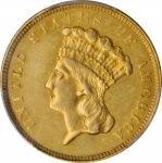 1854-O Three-Dollar Gold Piece. Winter-2. AU-53 (PCGS).