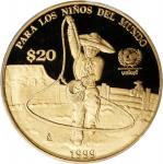 MEXICO. 20 Pesos, 1999-Mo. Mexico City Mint. PCGS PROOF-69 Deep Cameo.