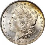 1878 Morgan Silver Dollar. 7 Tailfeathers. Reverse of 1879. MS-65 (PCGS).