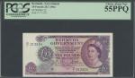 Bermuda Government, £10, 28 July 1964, serial number C/1 212554, purple on multicolour underprint, E