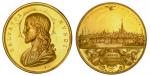 Austria. Vienna. Stadt. Salvator Mundi Medal in Gold of 6 Ducat weight, n.d (after 1843). 34mm, 20.8