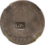 GW Counterstamp on a 178X Spanish Colonial Real. Musante GW-Unlisted, Baker-1036. Silver. Fair-2 (NG