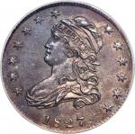1827/3/2 Capped Bust Quarter. Restrike. B-2. Rarity-6+. Square Base 2 in 25 C. Proof-63 (PCGS).