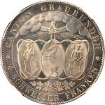 SWITZERLAND. Graubunden. 4 Franc, 1842. NGC MS-65.
