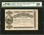 Banco de Londres y Rio de la Plata. 50 Centavos, 1866. P-UNL, SFE-63. PMG Very Fine 30.