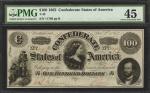 T-49. Confederate Currency. 1862 $100. PMG Choice Extremely Fine 45.